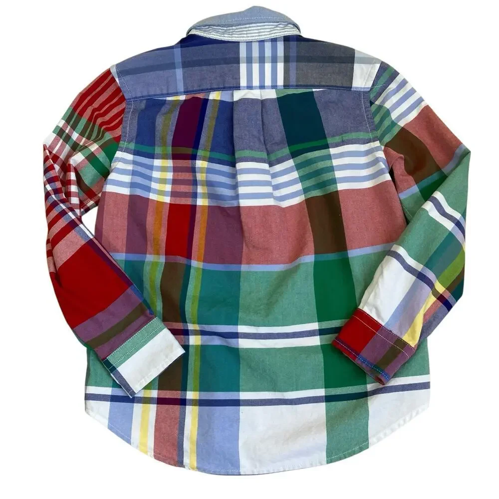 Polo Ralph Lauren Boys S (8) Bundle of Two Plaid Button-down Shirts Oxford Fun